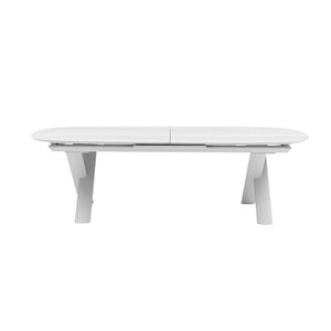 Alba Outdoor Extension Dining Table – White by Satara – view 3