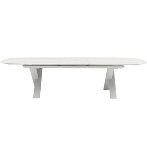 Alba Outdoor Extension Dining Table – White by Satara