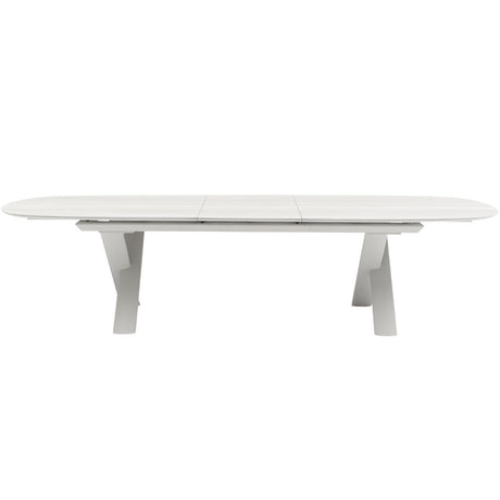 Alba Outdoor Extension Dining Table – White by Satara
