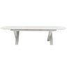 Alba Outdoor Extension Dining Table – White by Satara