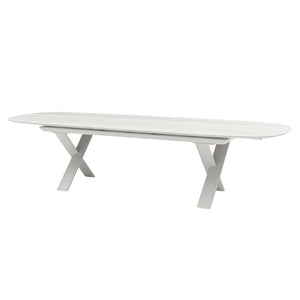 Alba Outdoor Extension Dining Table – White by Satara – view 4
