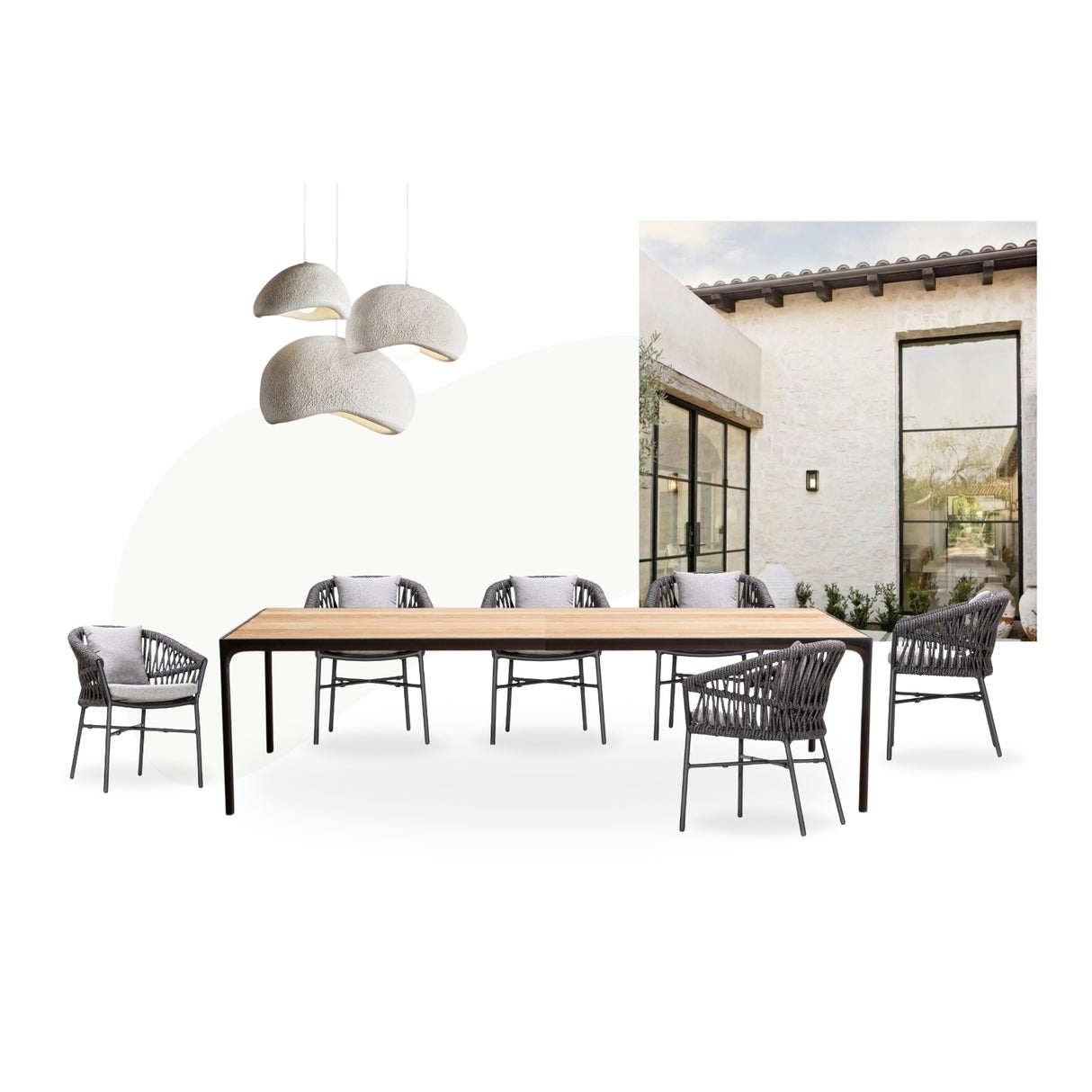 Tyson Dining Table + Mila Armchair - Black, Cocolea, , ,