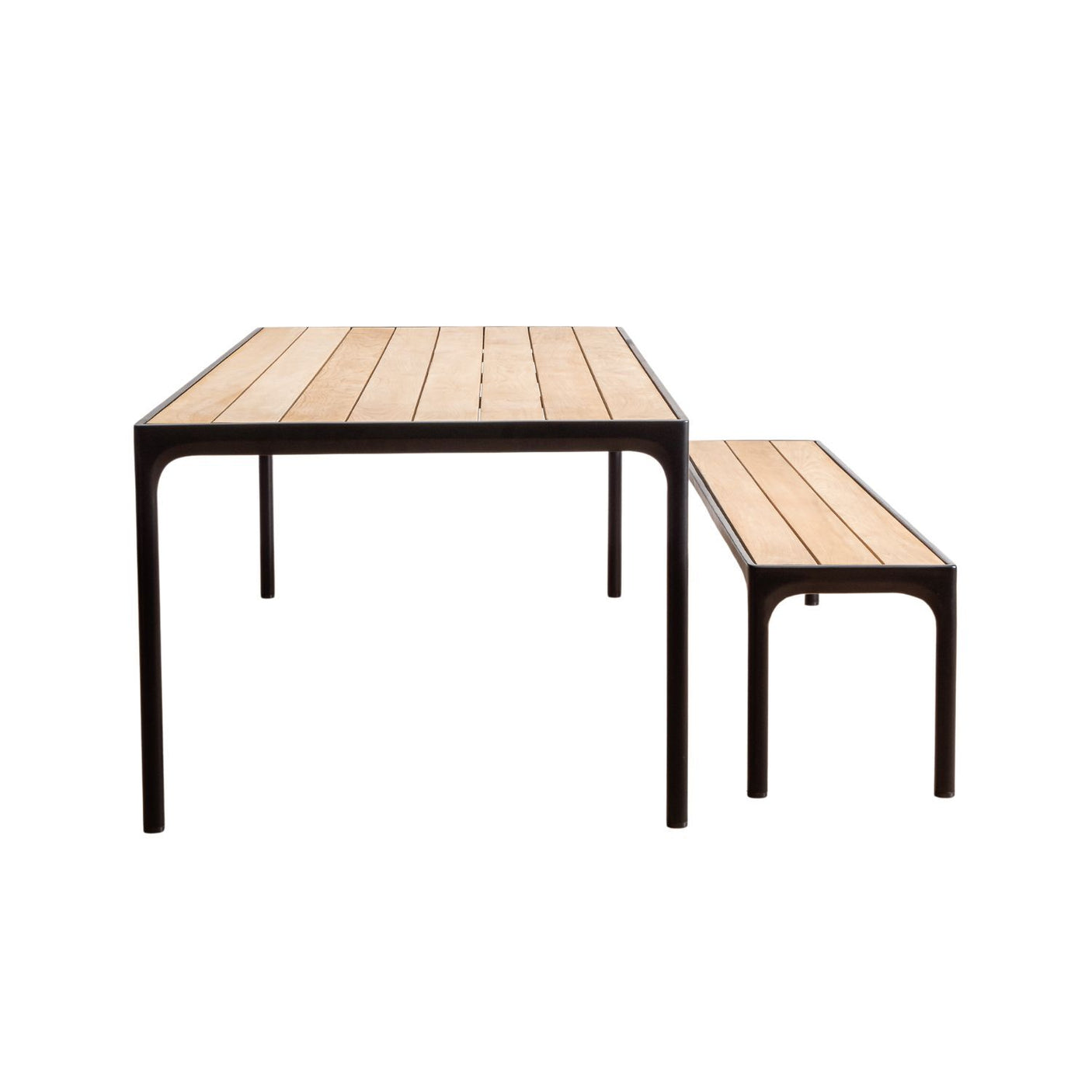 Tyson Dining Table + Tyson Bench - Black Cocolea