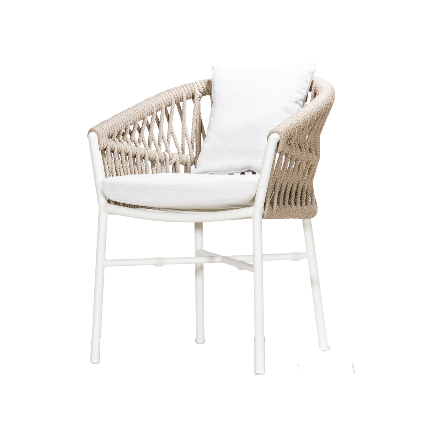 Marco Dining Table + Mila Armchair - White, Cocolea, , ,