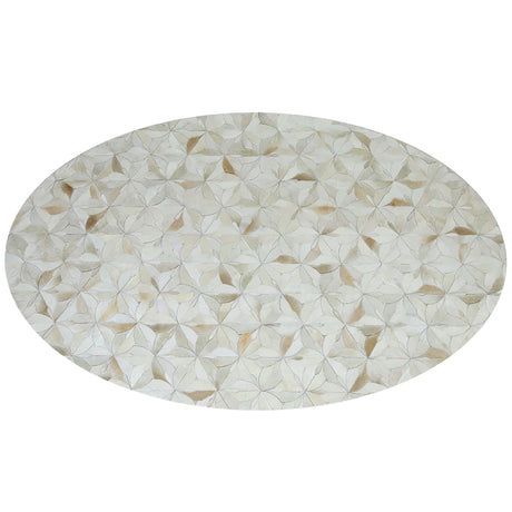 Flores Oval Rug - Cream, Cocolea, , ,