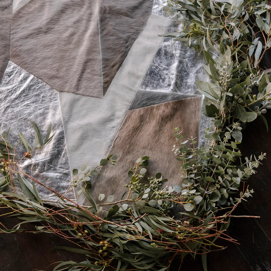 Fragments Rectangle Rug - Silver, Cocolea, , ,