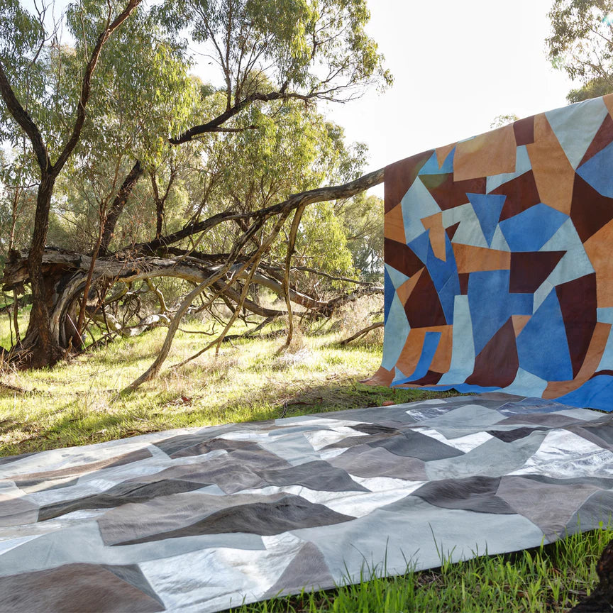 Fragments Rectangle Rug - Silver, Cocolea, , ,