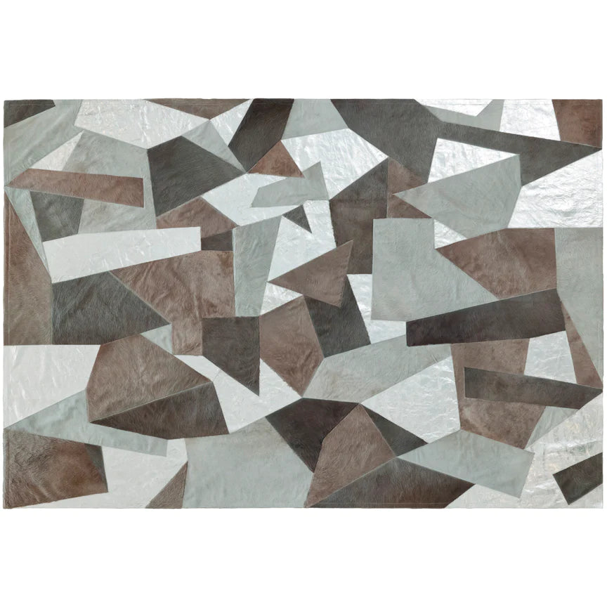 Fragments Rectangle Rug - Silver, Cocolea, , ,