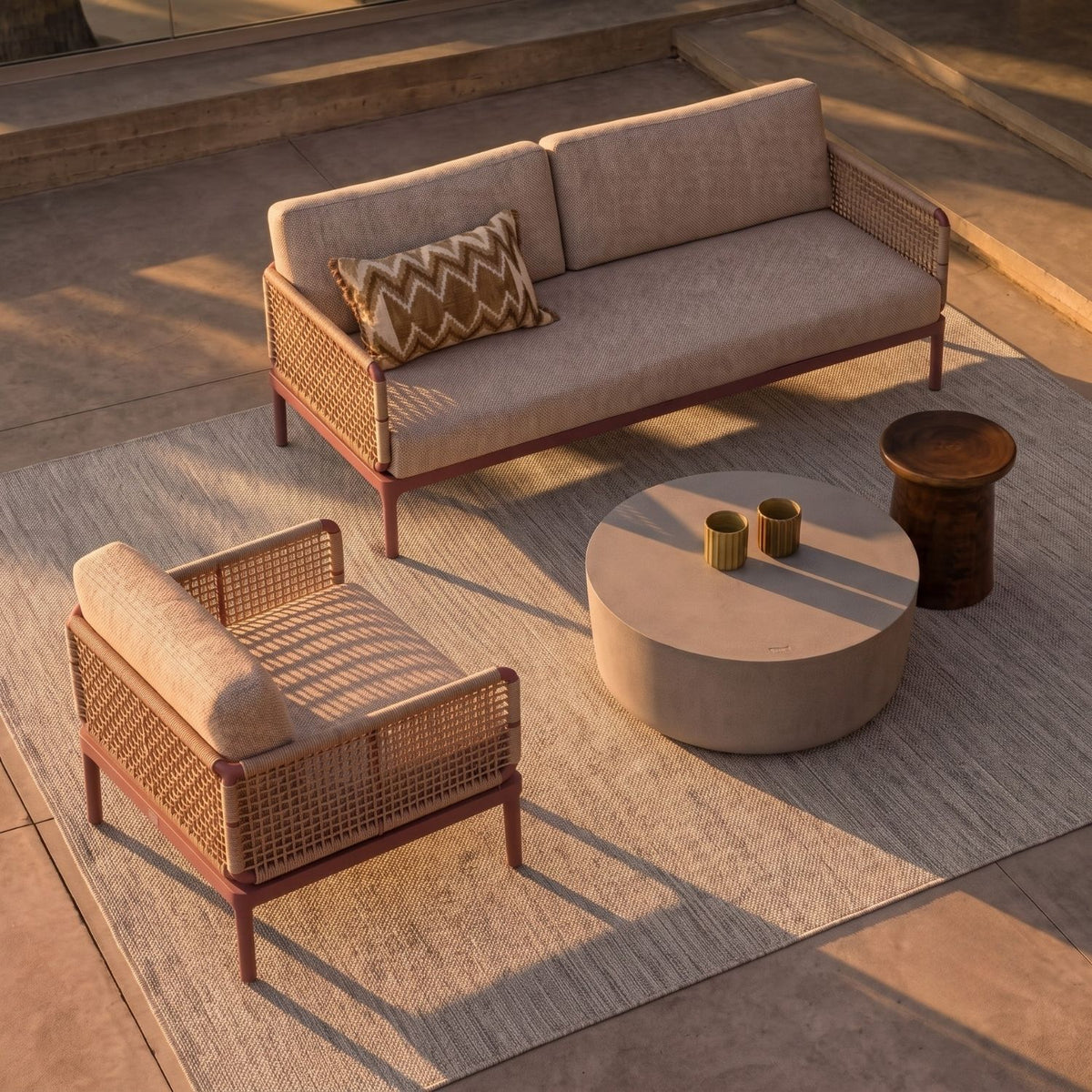 Juni Outdoor Sofa – Almond/Earth by Satara – view 7