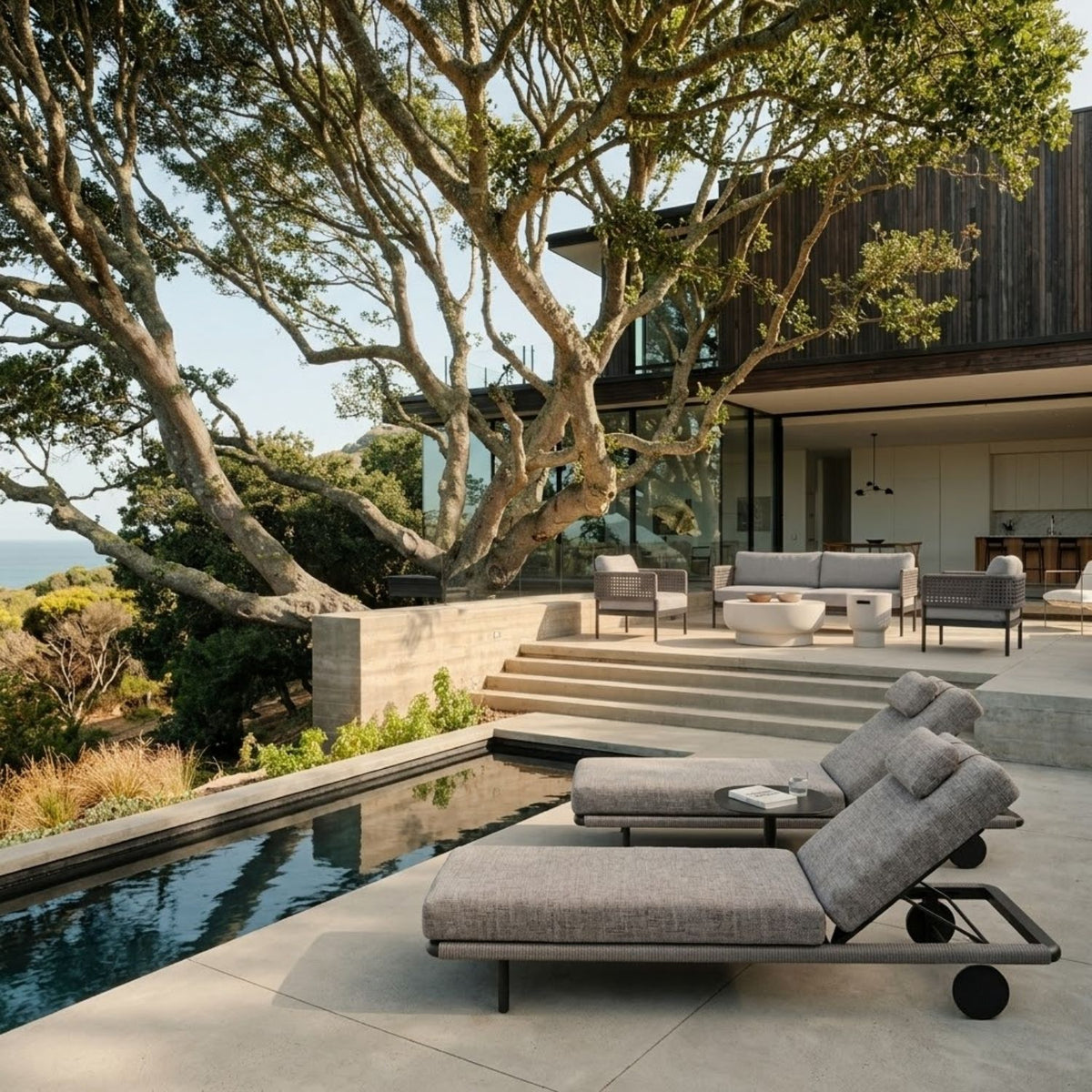 Komo Sunlounge – Stone Freckle & Charcoal, Satara, , ,