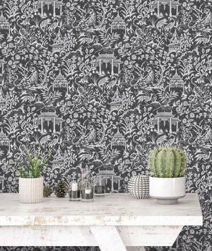 Oriental Toile Wallpaper, Cocolea Natty & Polly, , ,