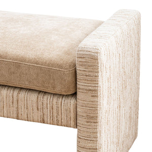 Harris Upholstered Bench – Almond & Oxford Tan, Satara, , ,