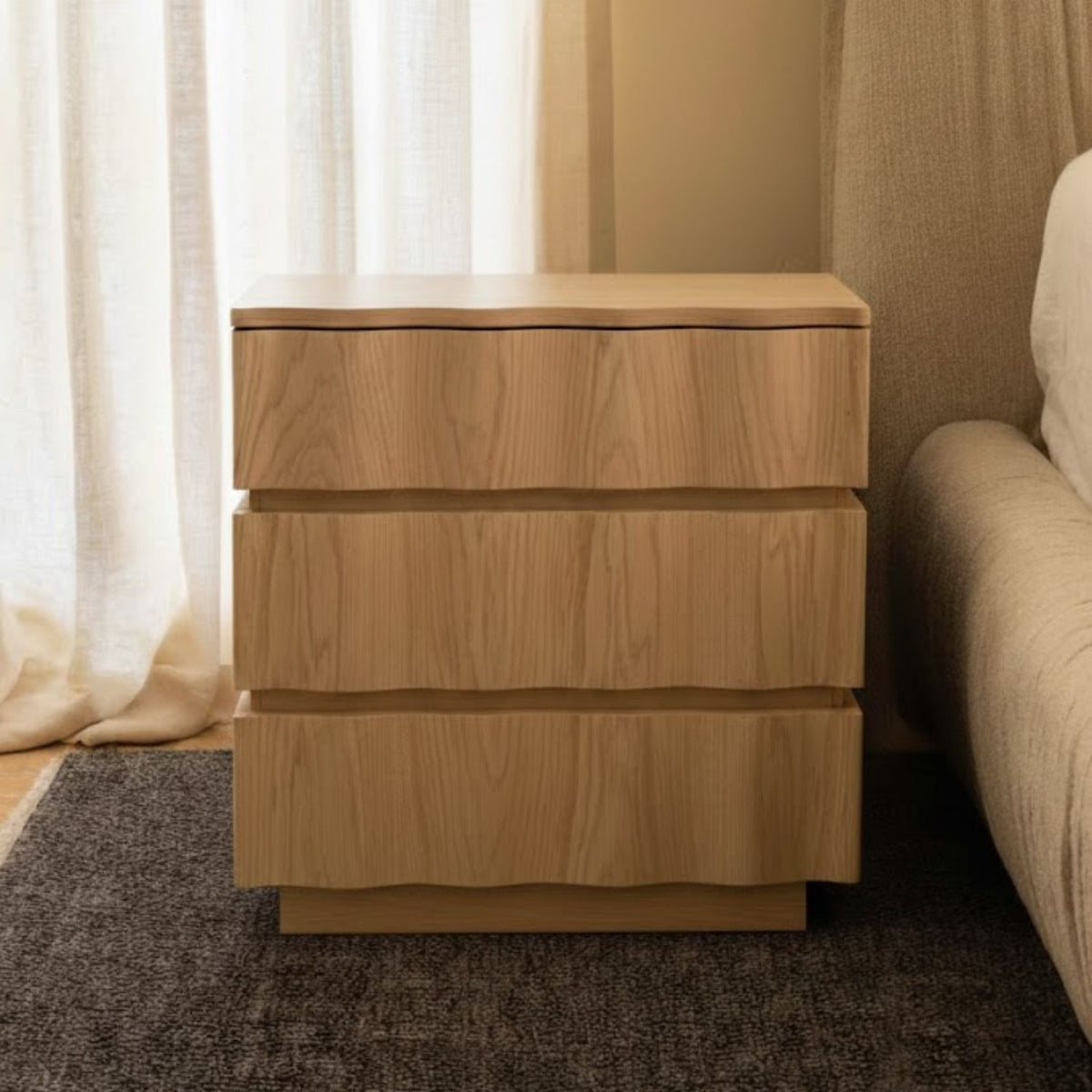 Talita Oak Bedside Table, Satara, , ,