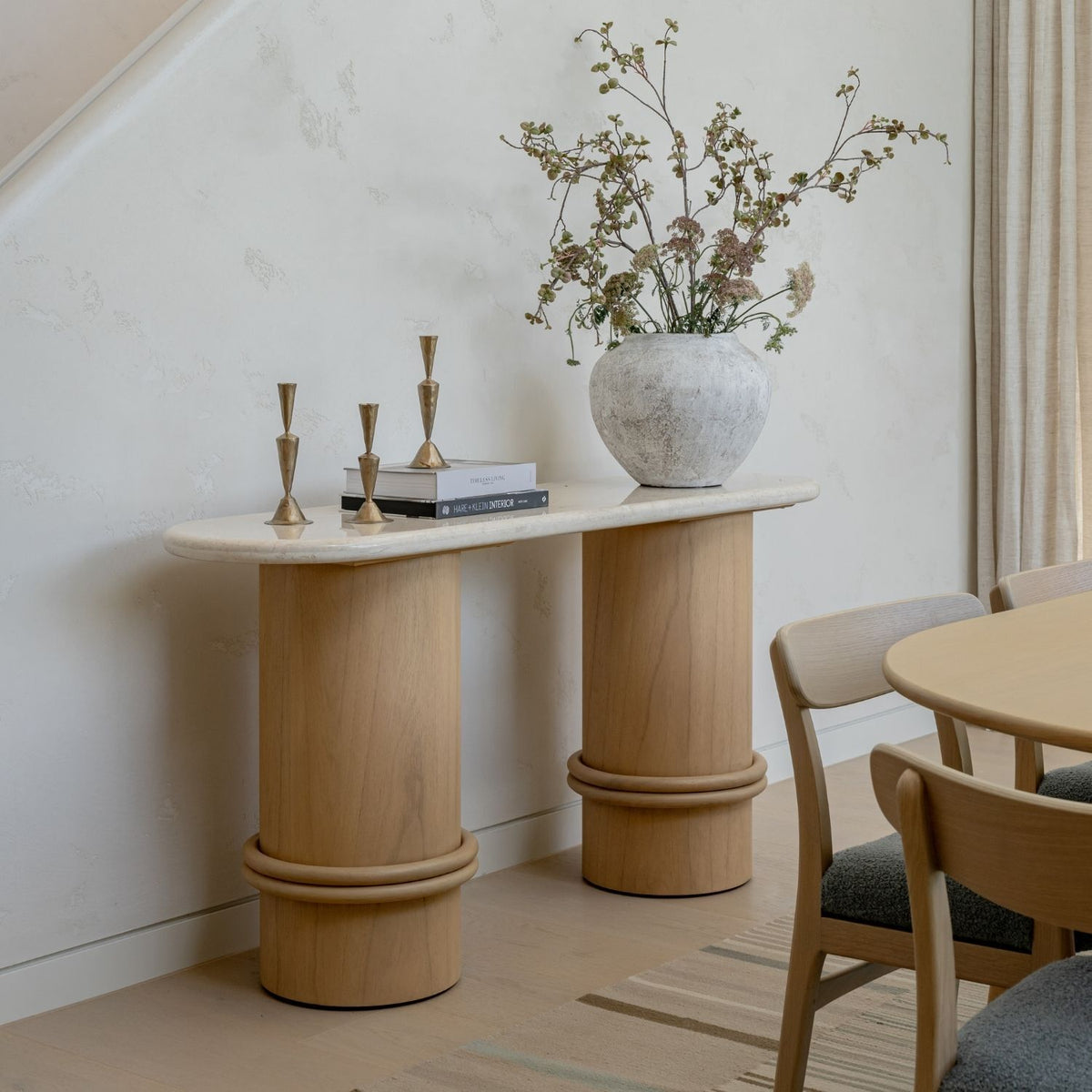 Marbella Marble Console Table, Satara, , ,