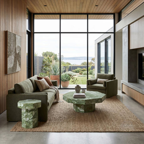 Bel Air Coffee Table – Matte Verdence Green Marble, Satara, , ,