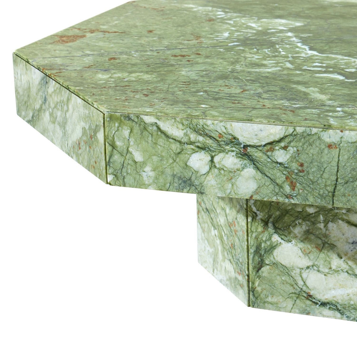 Bel Air Coffee Table – Matte Verdence Green Marble, Satara, , ,