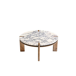 Bruna Coffee Table – Calcutta Marble & Saddle Oak, Satara, , ,