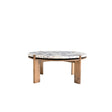 Bruna Coffee Table – Calcutta Marble & Saddle Oak, Satara, , ,