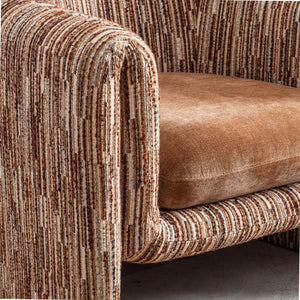 Vivien Lounge Chair – Cashew & Chipmunk, Satara, , ,