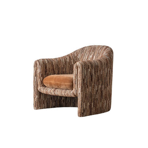 Vivien Lounge Chair – Cashew & Chipmunk, Satara, , ,