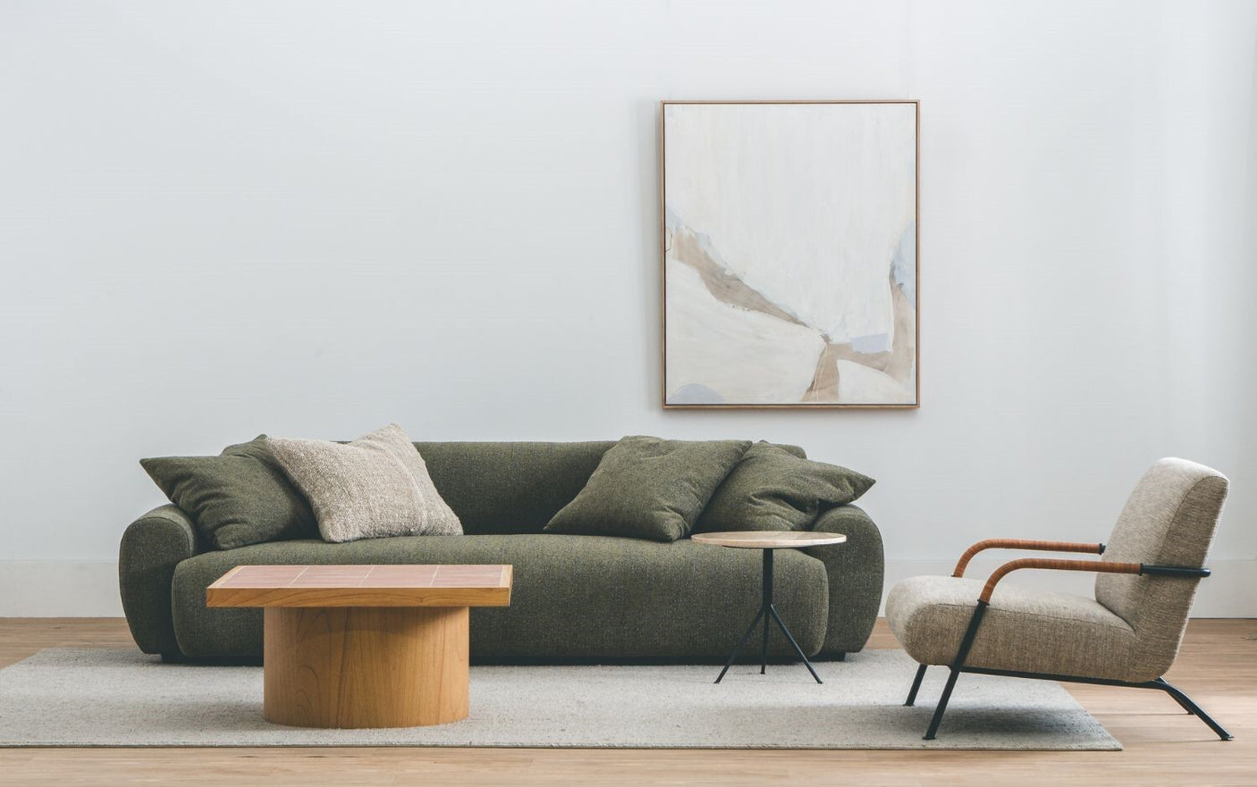Marlow Sofa w/arms - Narla Angora Cocolea