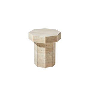Bel Air Side Table – Matte Ivory Travertine, Satara, , ,