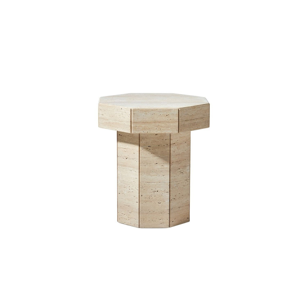 Bel Air Side Table – Matte Ivory Travertine, Satara, , ,