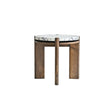 Bruna Side Table – Calcutta Marble & Saddle Oak, Satara, , ,