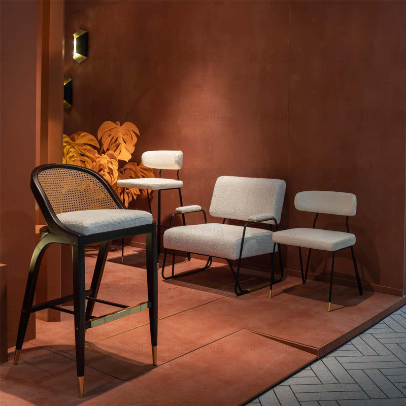 Maiko Counter Stool — Solid Ash or Oak with Rattan, Cocolea, , ,
