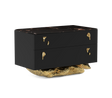 Incanto Nero Marble & Gold Sculptural Bedside Table, Cocolea, , ,