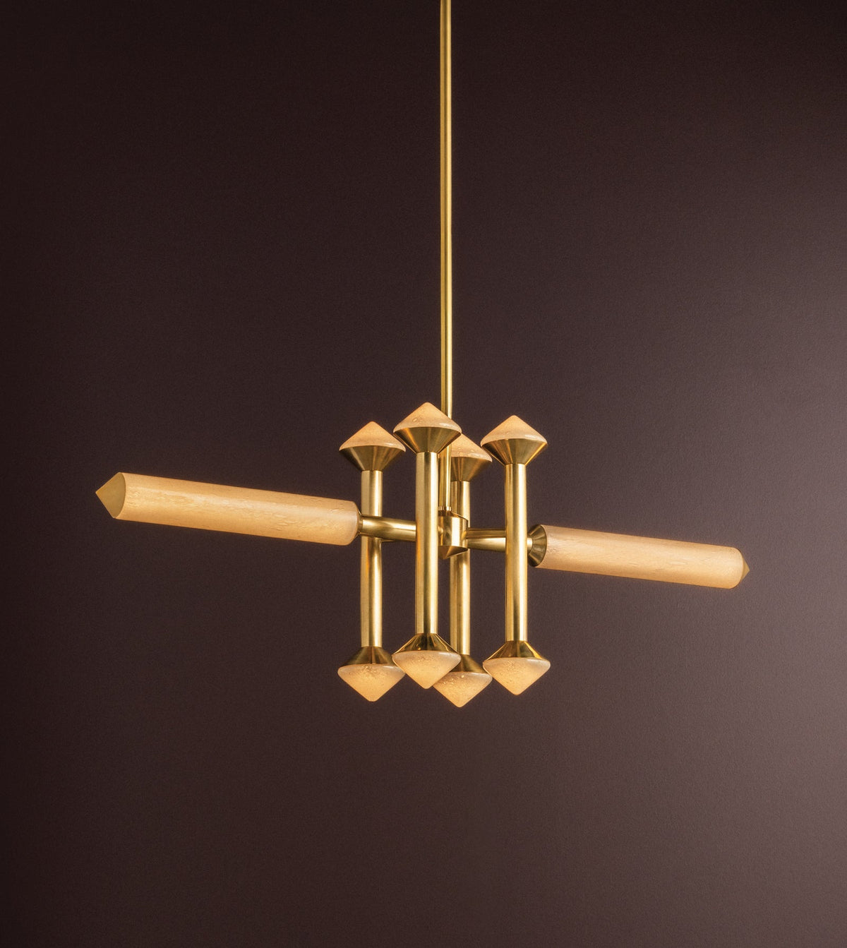 Hydra Linear Chandelier in Vintage Brass – view 4