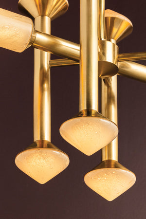 Hydra Linear Chandelier in Vintage Brass – view 3