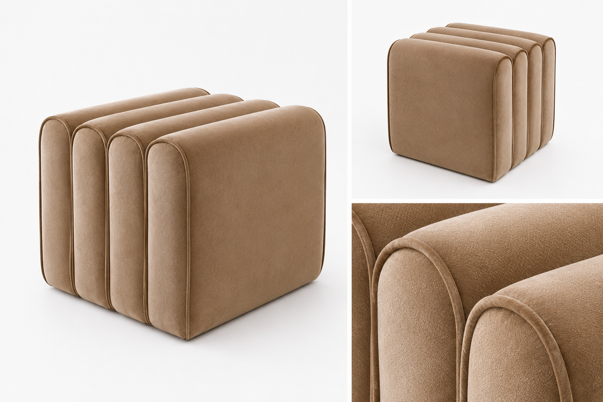 Ravello Upholstered Ottoman, Cocolea, , ,