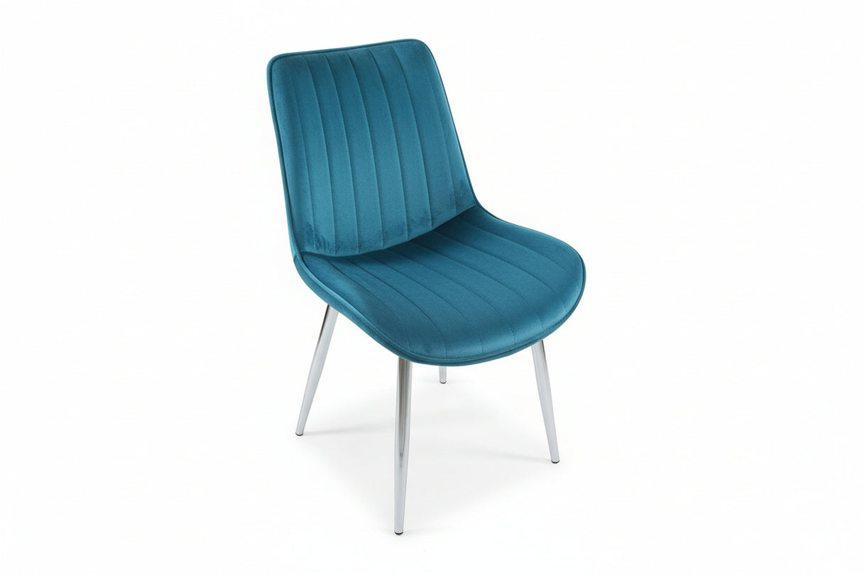 Excess Warehouse stock! Electra Teal Velvet Dining Chairs SALE!!! LAST 8 available, Cocolea, , ,