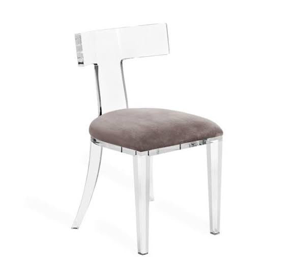 Cambridge Lucite Acrylic T-type Backrest Dining Chair - CUSTOMISE, Cocolea, , ,