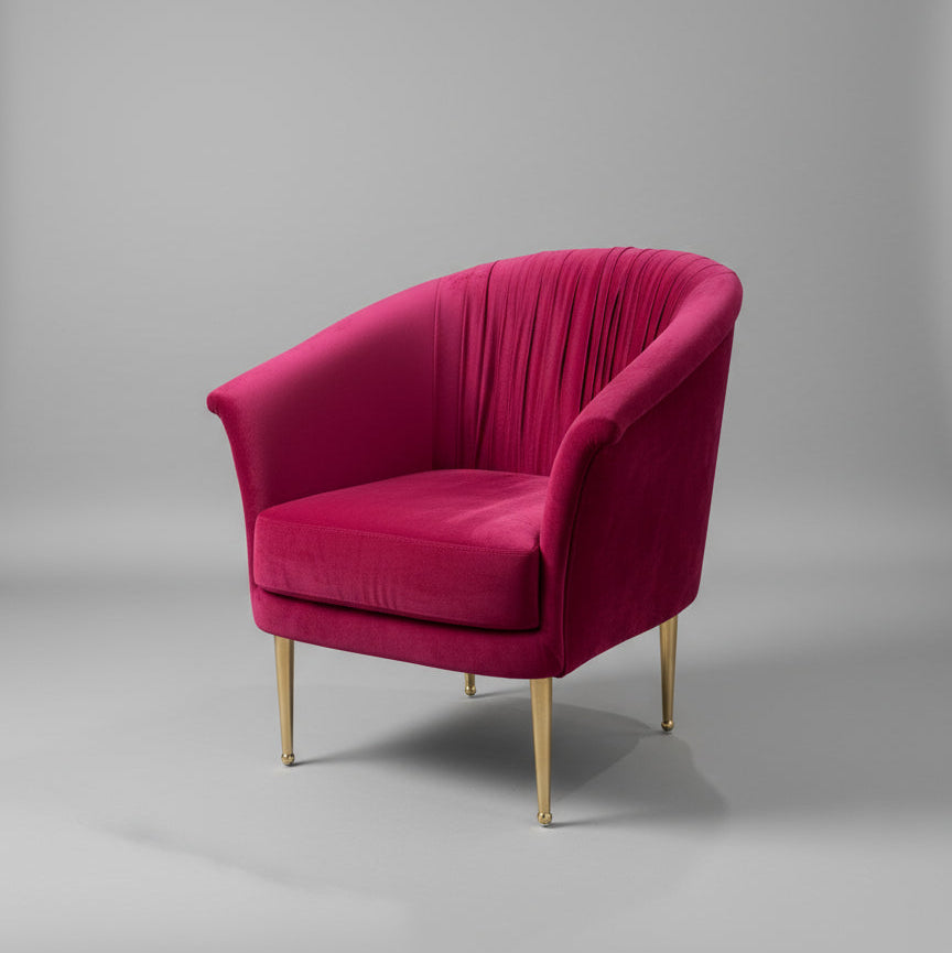 Gatsby Pleated Mulberry Armchair, Cocolea, , ,