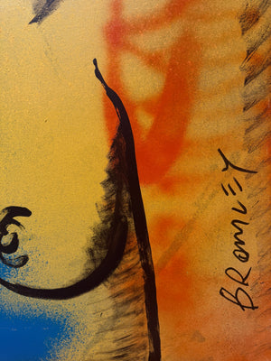 ‘Hilary’ Nude Acrylic and Oil on Silver Leaf Metal gilding on Canvas (Original Artwork David Bromley), David Bromley, , ,