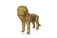Gold Teak Root Standing Lion Sculpture, , Cocolea, , ,