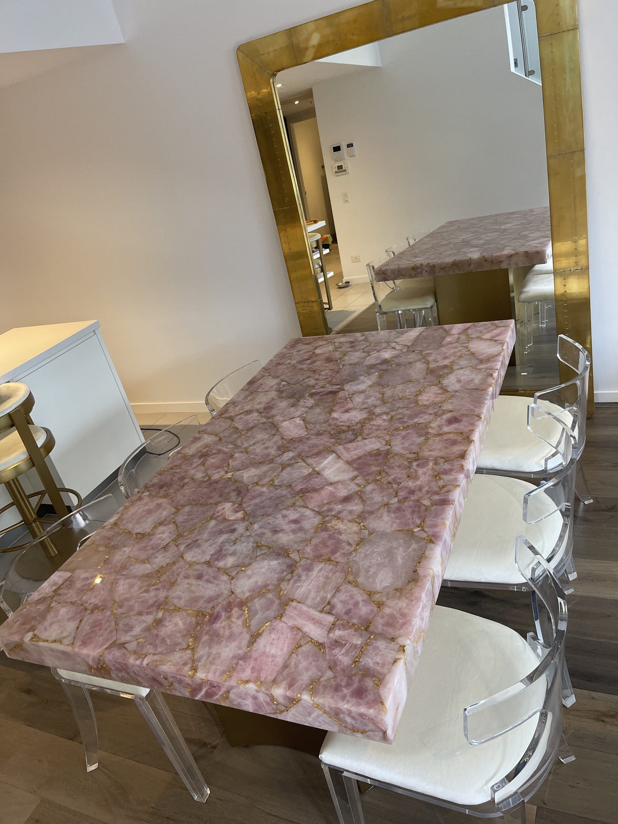 Gladis Semi Precious Stone Dining Table - Customisable, Cocolea, , ,