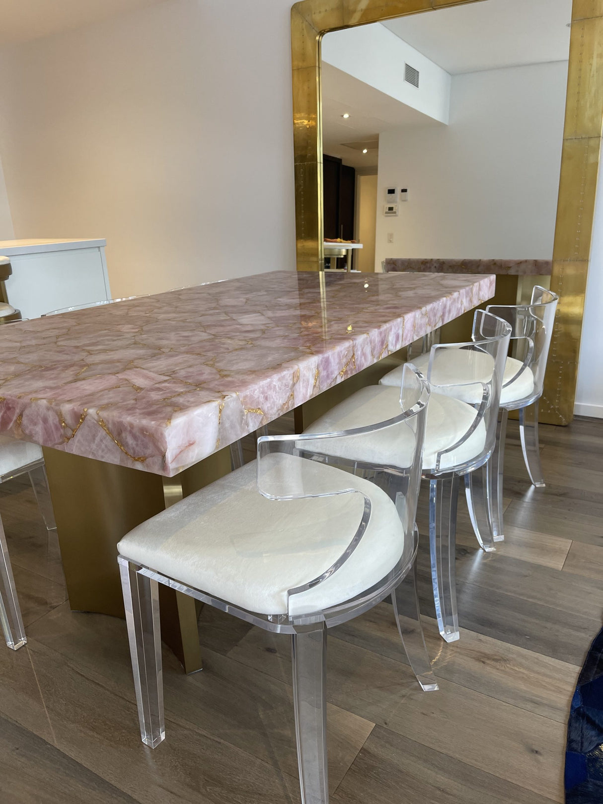 Gladis Semi Precious Stone Dining Table - Customisable, Cocolea, , ,