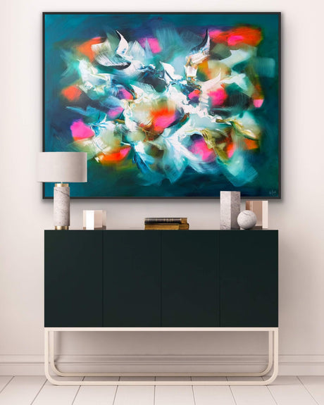 Inner Bloom framed canvas print by Catherine Hiller at Cocolea