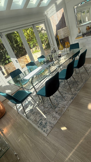 Excess Warehouse stock! Electra Teal Velvet Dining Chairs SALE!!! LAST 8 available