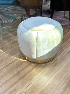 Florence Stool - Cream and brass, Cocolea, , ,