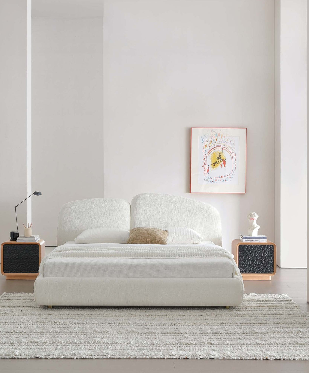 Aspen Cream Boucle Bed, Cocolea, , ,