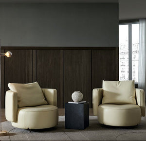 Cassia Swivel Beige Armchair, Cocolea, , ,