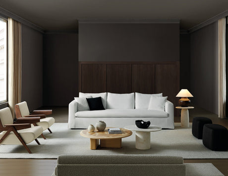 Lumiere White Slip Cover Sofa, Cocolea, , ,