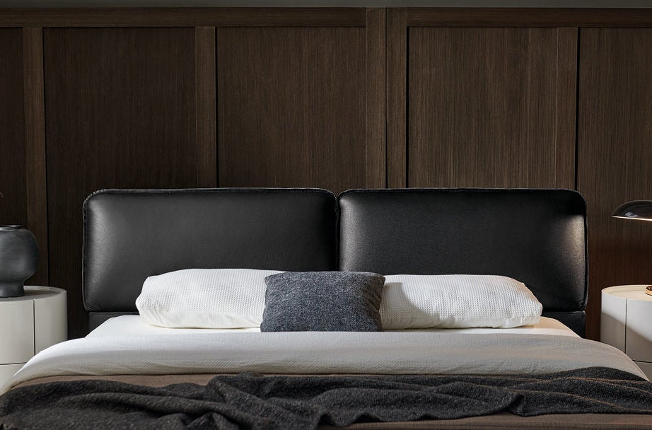 Tribeca Black Leather Bed, Cocolea, , ,