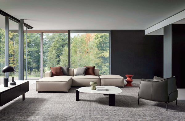 Amalfi Cream Leather Modular Sofa