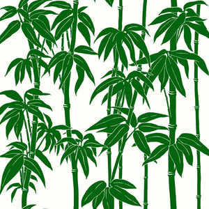 Japanese Bamboo wallpaper in Daintree by Natty & Polly, full pattern view