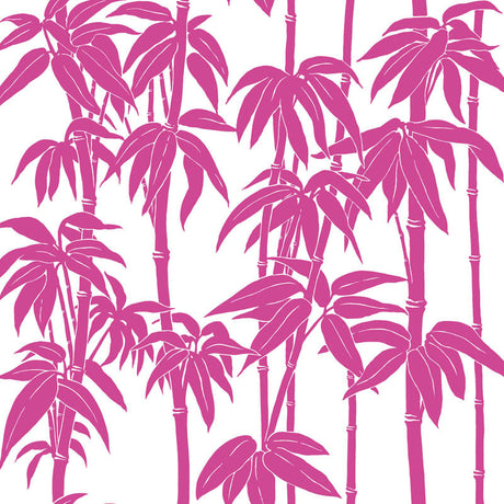 Japanese Bamboo Wallpaper, Cocolea Natty & Polly, Magenta, Per roll (61.5 cm × 10 m),